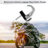 Square W/ Slot Motorcycle Hanging Hook Silver Tone Black 42mm Length