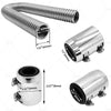 Car Polished 48" Flexible Stainless Steel Radiator Hose Kit