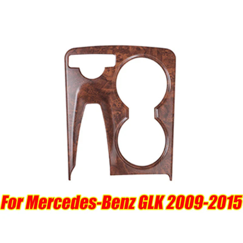 Mercedes-Benz GLK Wood Grain Gear Water Cup Holder Panel Cover (2009–2015)