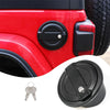 Jeep Wrangler JL Black Locking Gas Tank Cap Cover (2018-2023)