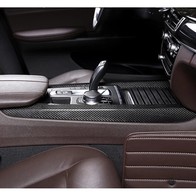 Carbon Fiber Side Center Console Cover Strip Fit forBMW X5 F15 2015-2018