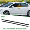 Honda Civic 2 x Front Left Right Weatherstrip Window Seals (2016-2021)