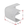 Various Models Gunwale Corner Cap Plastic White 42mm x 32mm Angled