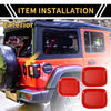 Jeep Gladiator Red Exterior Door Handle Bowl Cover Trims (2020-2024)
