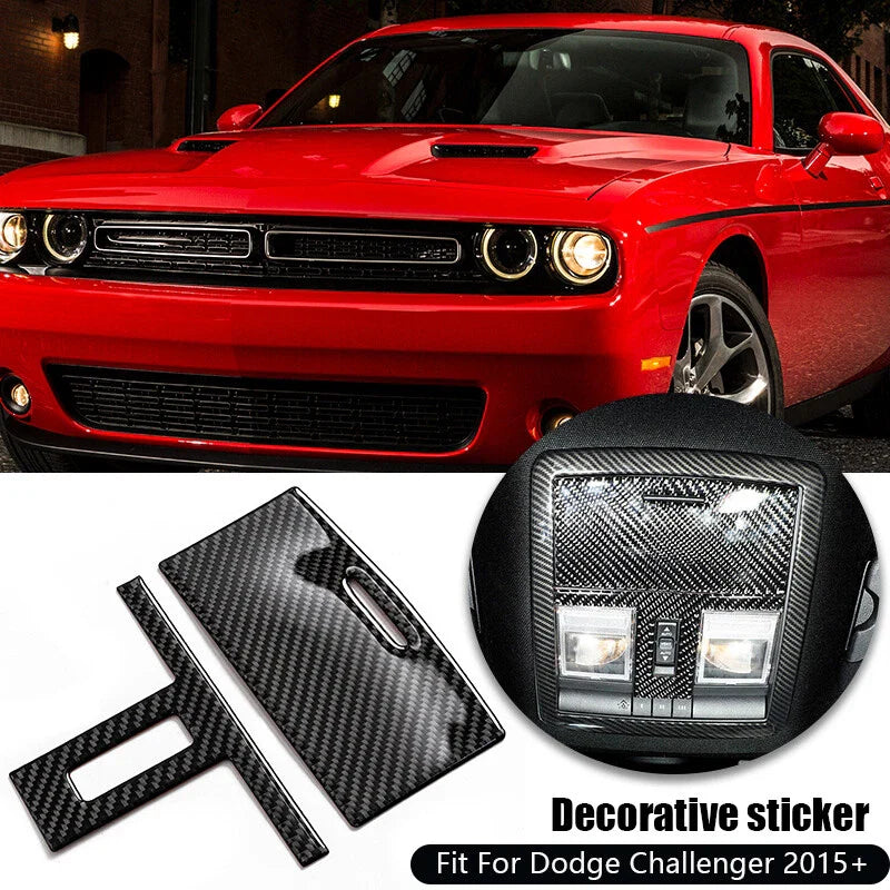 Dodge Challenger Real Carbon Fiber Reading Light Lamp Trim (2015-2020)