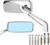 Harley Cruiser Chopper Bobber Chrome Rectangle Rearview Mirrors