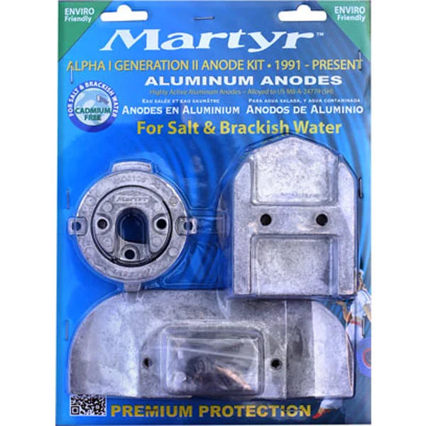 Mercury Outboard Alpha1 Gen2 1991-Present Martyr Aluminium Anode Kit