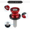 Motorbike Pair Swingarm Spools 10mm CNC Slider Stand Red