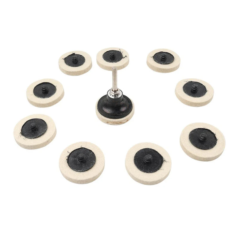 Angle Grinder 2 x 2" Wool Felt Polishing Wheel Buffing Pads