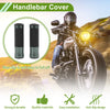 Motorcycle Rubber Titanium Tone 7/8" 22mm Handlebar Grips