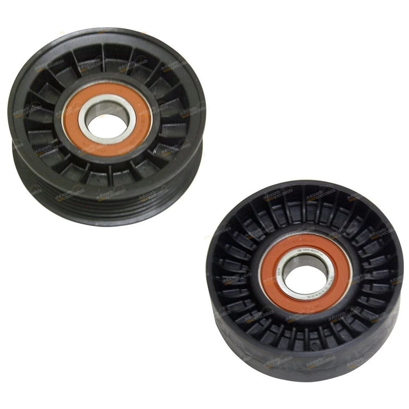 Ford 4.0L V6 Fan Belt Idler Bearings Grooved Drive Belt Pulley Set