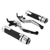 Kawasaki ZX10R Silver Extendable Brake Clutch Levers Grip Set (2016-2023)