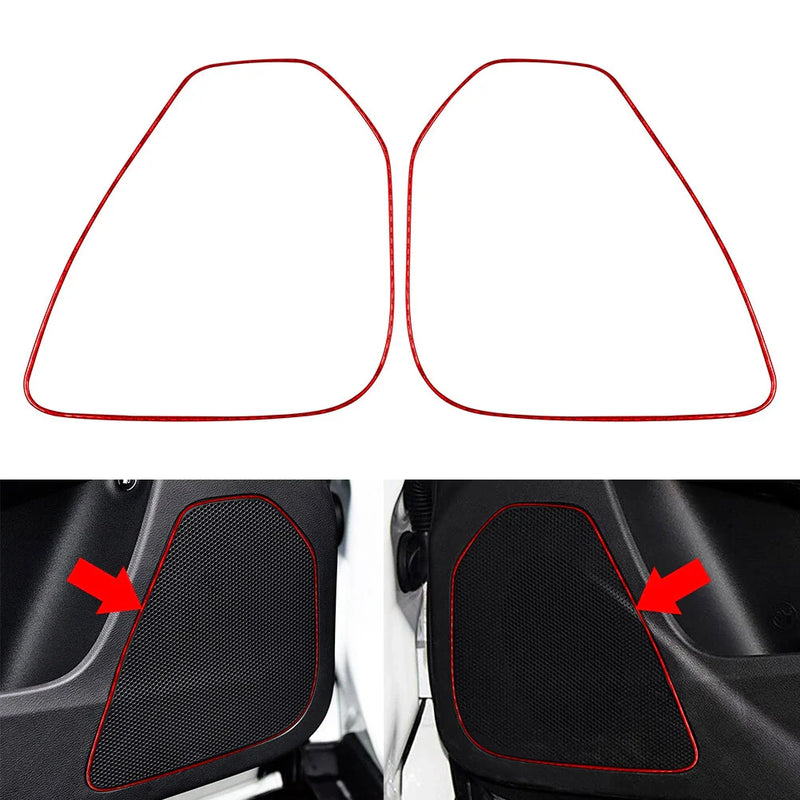 Jeep Cherokee Red Inner Door Speaker Frame Cover Trim (2014-2020)