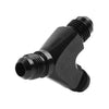 Make & Model 8AN Black Y Fuel Block Flare Union Fitting