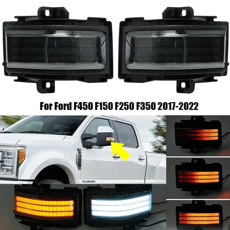 Ford F-250 / F-350 2x Switchback Mirror Signal Amber White Light (2017–2022)