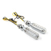 Universal Motor - Amber Bulbs, Chrome 10mm Turn Signal Lights