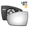 Ford Galaxy Left Side White Mirror Glass w/ Back Convex Heated (2006-2015)