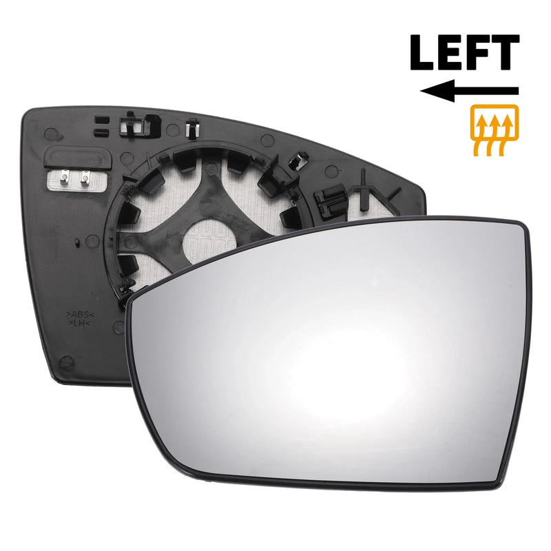 Ford Galaxy Left Side White Mirror Glass w/ Back Convex Heated (2006-2015)