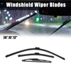 Ford Fiesta 3 x Car Front Rear Windscreen Wiper Blades Set (2008-2016)
