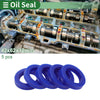 Oil Seal 42x62x12mm TPU Rotary Shaft Seal Blue 5 Pcs