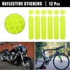 Helmet Bicycle Motorcycle 12 x Reflective Safety Stickers PET