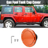 Jeep Wrangler Orange Aluminum Alloy Gas Fuel Tank Cap Cover (2007-2017)