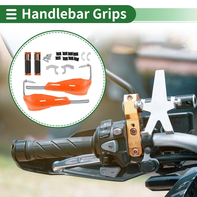 Motorcycle Handlebar End Grips Diamond Pattern