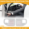 Jeep Wrangler JK (2011-2017) 2 x White Interior Door Handle Bowl Cover Trim