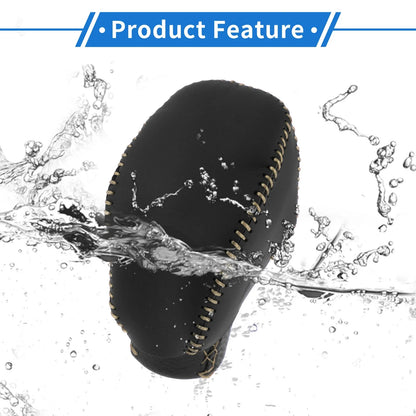 Car Gear Shift Knob Cover for Toyota RAV4 (2019-2024) Black Beige Faux Leather