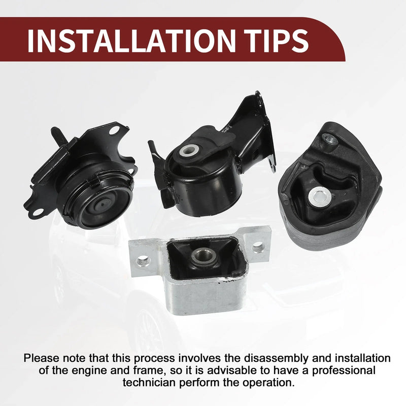Honda CRV 2.4L 4WD Engine Motor Trans Mount Set (2002-2006)