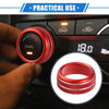Chevrolet Corvette C6 (2005-2013) Red 3 x AC Climate Control Knob Rings