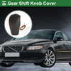 Volvo S80 (2007-2012) Black Brown Faux Leather Car Gear Shift Knob Cover 1 Pc