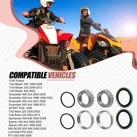 Polaris Trail Blazer 330 / 400 Rear Hub Bearing Seal Repair Kit (2003-2013)