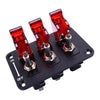 Car Truck Boat Circuit Breaker 3 Gang LED Toggle Rocker Switch Panel