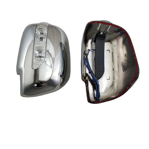 Toyota Hilux Vigo Chrome Rearview Mirror LED Light Cover Trim (2005-2011)