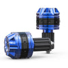 Motorcycle / Scooter - Blue Aluminum Handlebar Grips & Bar End Cap Plugs