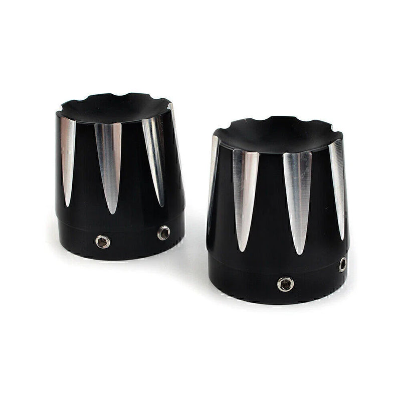 Harley Dyna, Fatboy, Electra, Street Glide, Road King Front Axle Nut Covers (2006-2023)