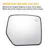 Jeep Compass Patriot Car Left Right White Mirror Glass w/ Back Heated (2007-2017)