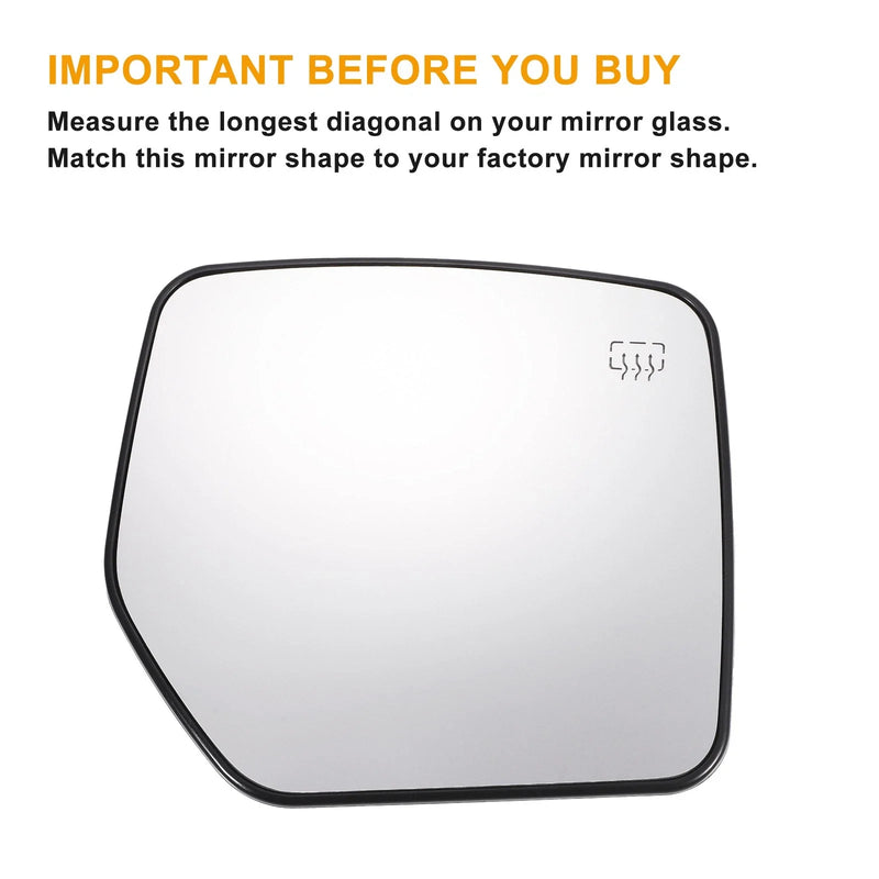 Jeep Compass Patriot Car Left Right White Mirror Glass w/ Back Heated (2007-2017)