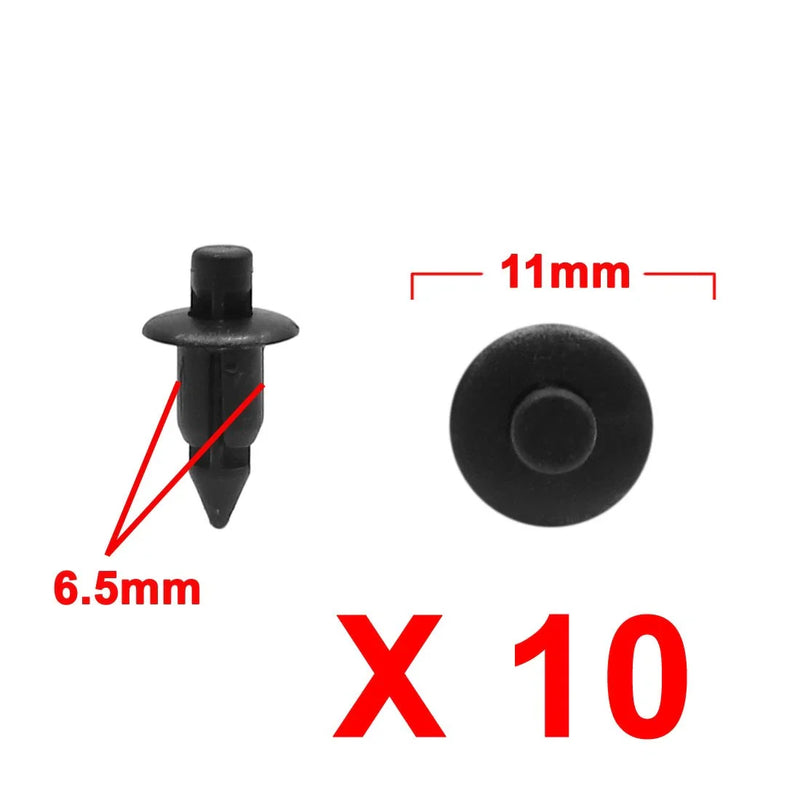 Nissan 10 x 6.5mm Plastic Rivets Clips Bumper Fastener