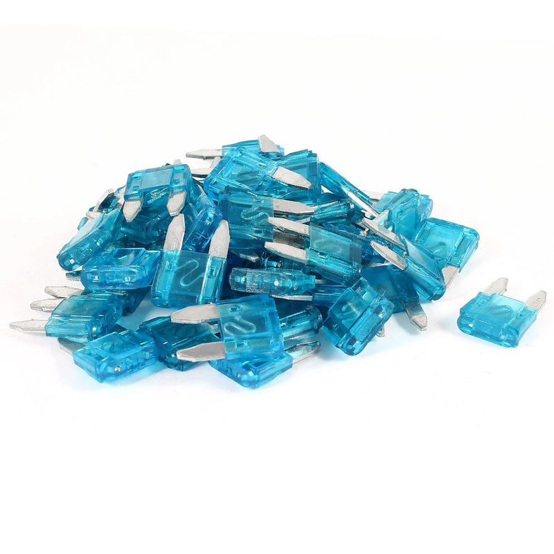 Motorcycle Car Auto Blade Fuse 50 Pcs 15A ATC/ATO Mini Blue