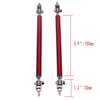 Dodge Charger Red Adjustable Bumper Lip Splitter Strut Rod Tie Support Bar