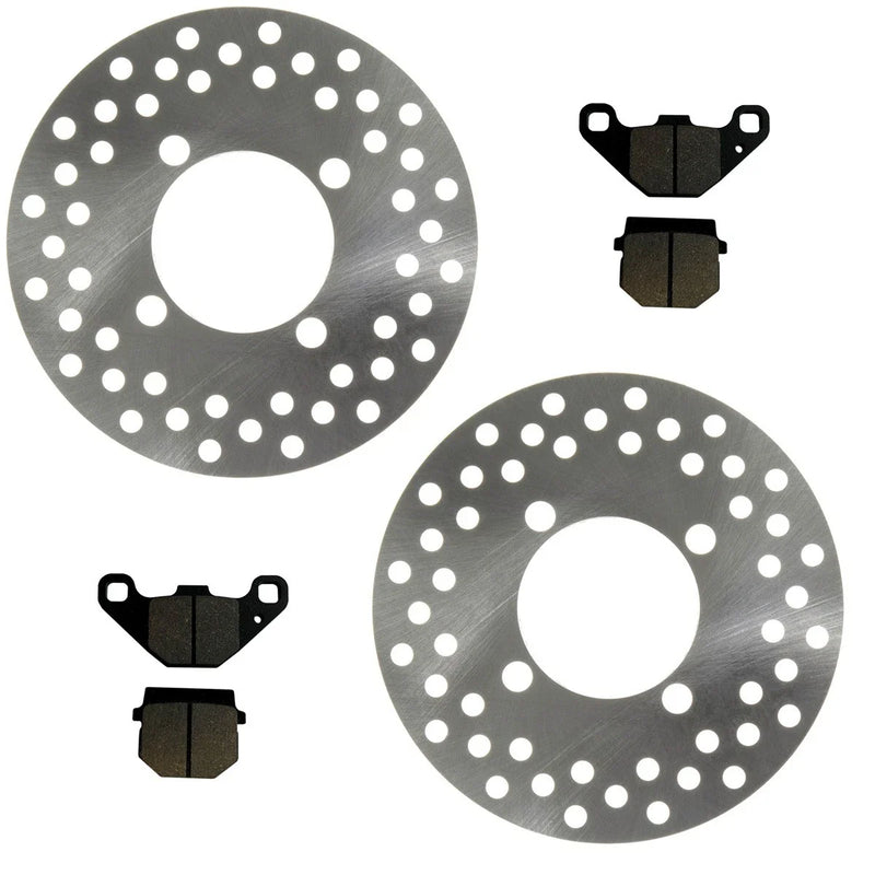 Polaris Sawtooth 200 2 x Front Disc Brake Rotors, Brake Pads