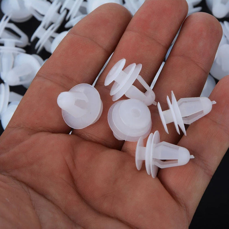 Cars 100Pcs 9mm Auto Bumper Clips Rivets Fender Push Pin Accessories