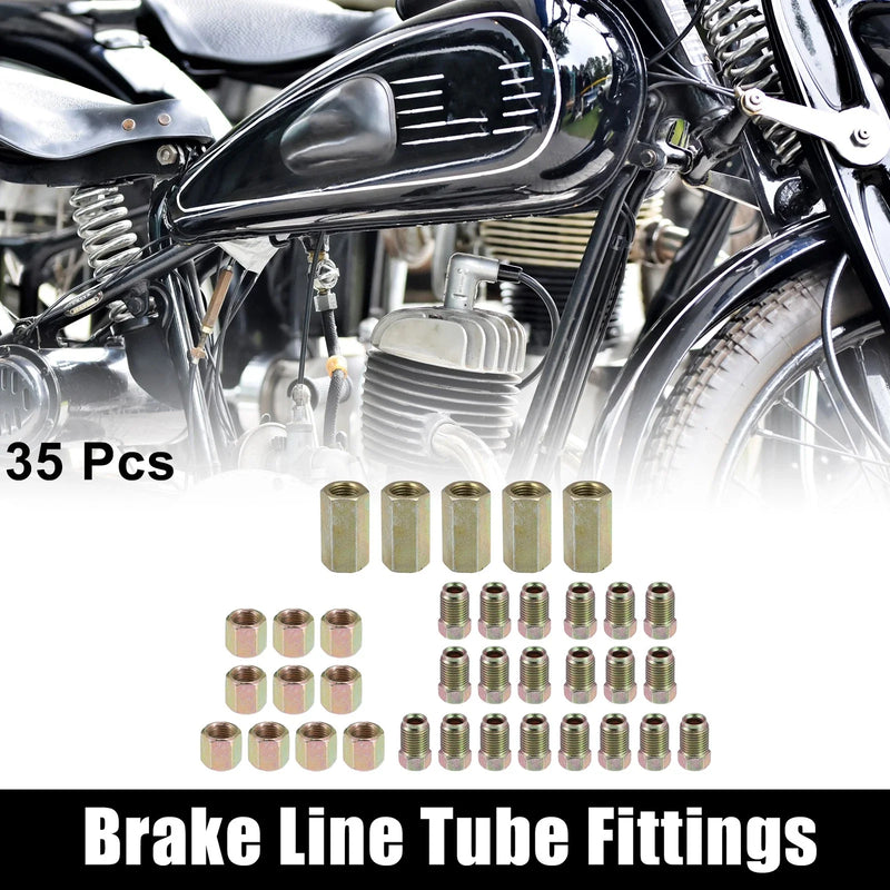 Motorcycle 35pcs Brake Line Tube Fittings 3/16in Hydraulic Union