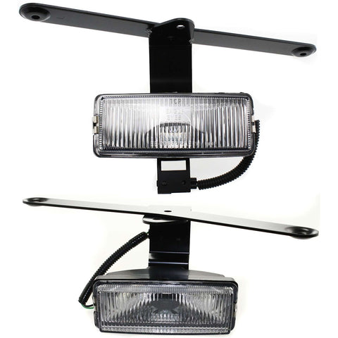 Set of 2 Clear Lens Fog Light For 98-00 Nissan Frontier