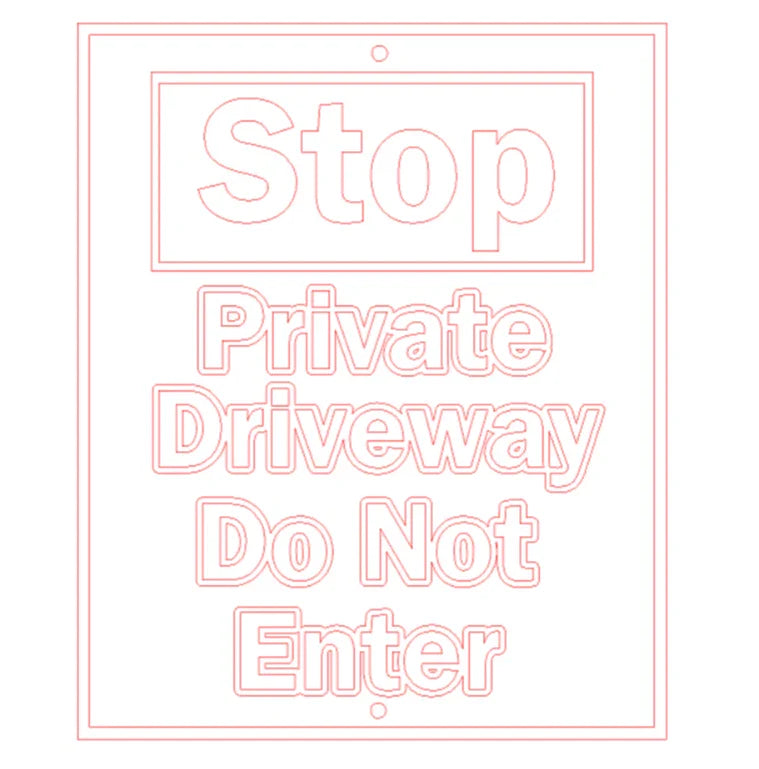 STOP / 9x11 Inches / Private Driveway Do Not Enter Signage