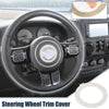 Jeep Wrangler Silver Tone Interior Steering Wheel Cap Trim Ring (2007-2023)