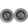 Car Truck 2 x 3" LED Fog Lights Round Blue COB Angel Eyes Halo