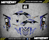 Yamaha YZ Raptor 700 ATV 2006-2012 - Blue Steel Style Custom Graphics